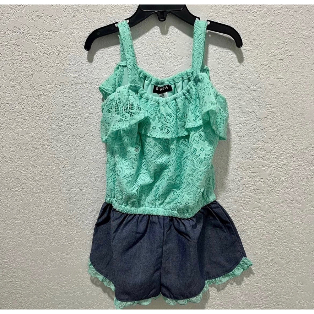RMLA Overlaid Chambray Romper